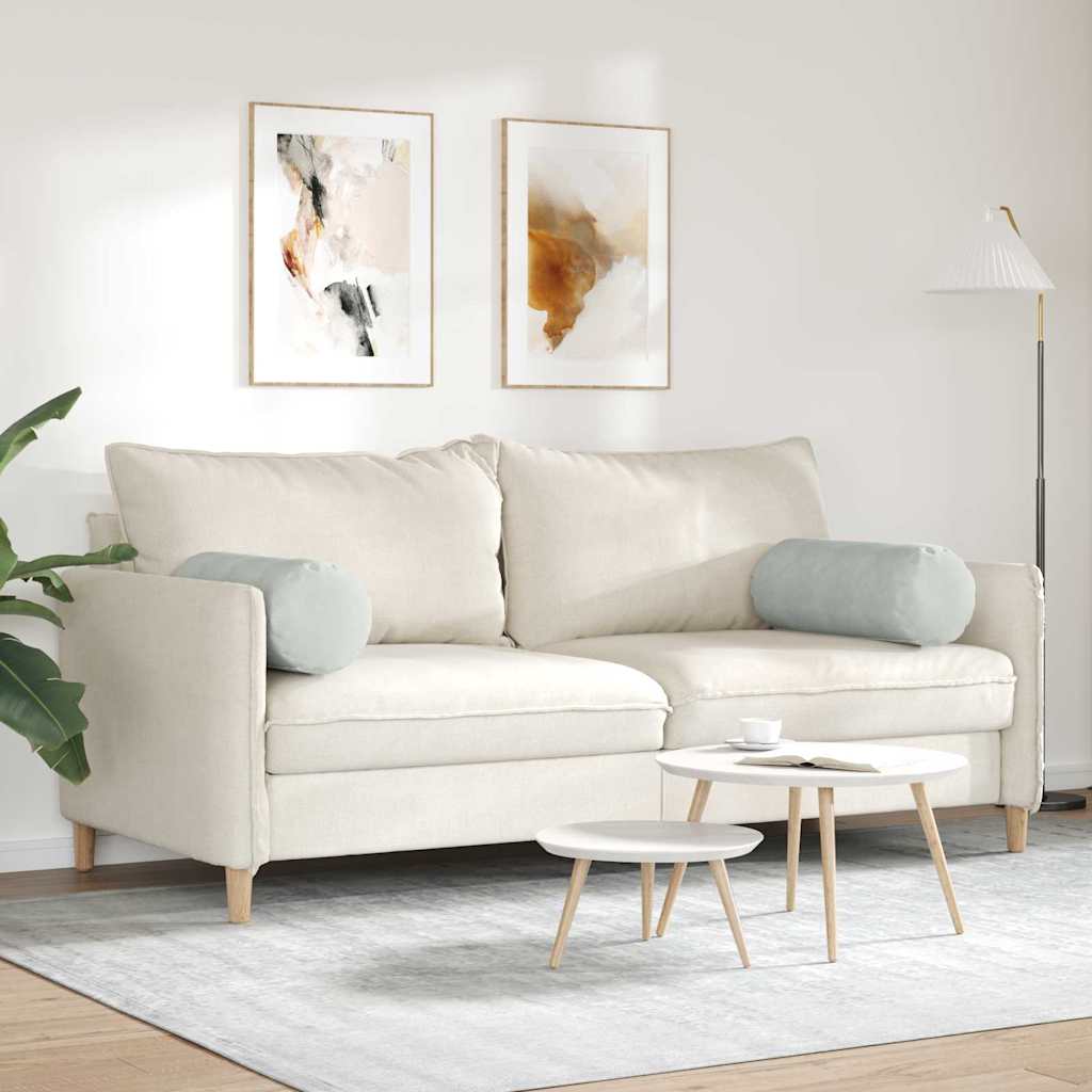 vidaXL Μαξιλάρια Στήριγμα 2 pcs Ανοιχτό γκρι Ø 25 x 70 cm