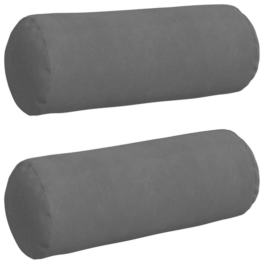 vidaXL Μαξιλάρια Στήριγμα 2 pcs Σκούρο Γκρι Ø 25 x 70 cm