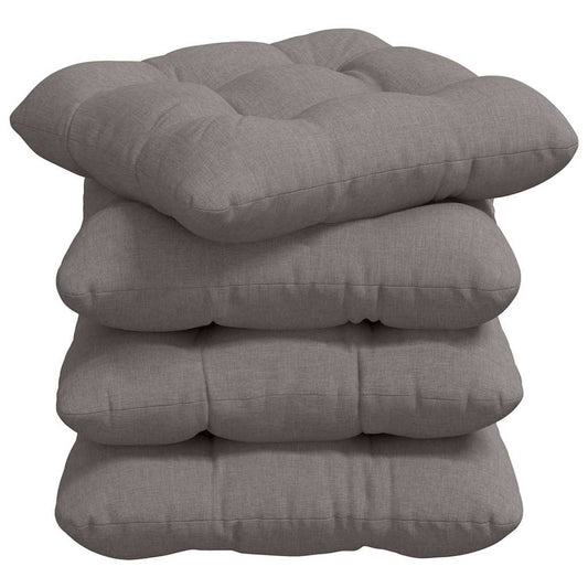 vidaXL Μαξιλάρια καθισμάτων 4 pcs Taupe 40 x 40 x 12 εκ. ύφασμα