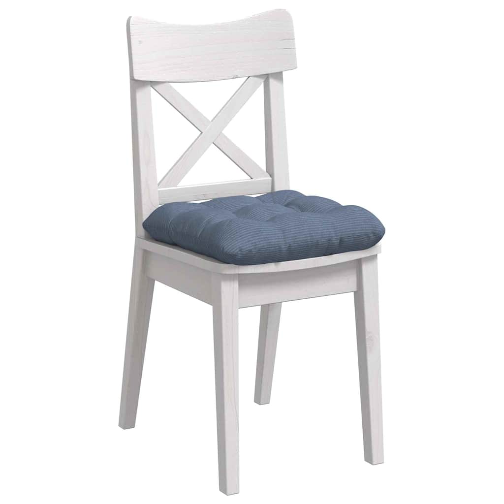 vidaXL Μαξιλάρια καθισμάτων 4 pcs Μπλε 40 x 40 cm Υφασμάτινο Κορντουρά
