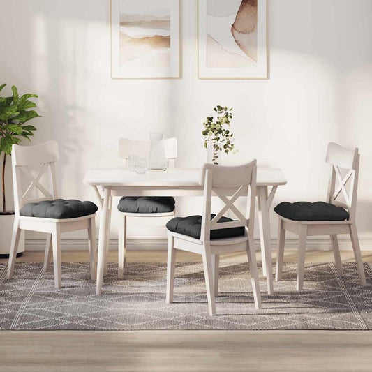 vidaXL Μαξιλάρια καθισμάτων 4 pcs Σκούρο Γκρι 45 x 45 cm