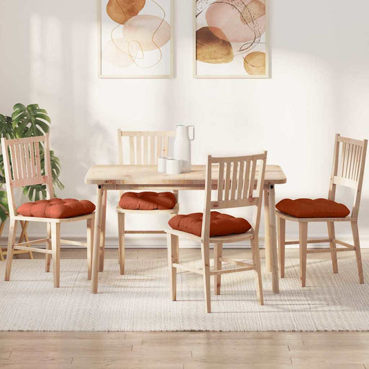 vidaXL Μαξιλάρια καθισμάτων 4 pcs Κόκκινο Πορτοκαλί 45 x 45 cm