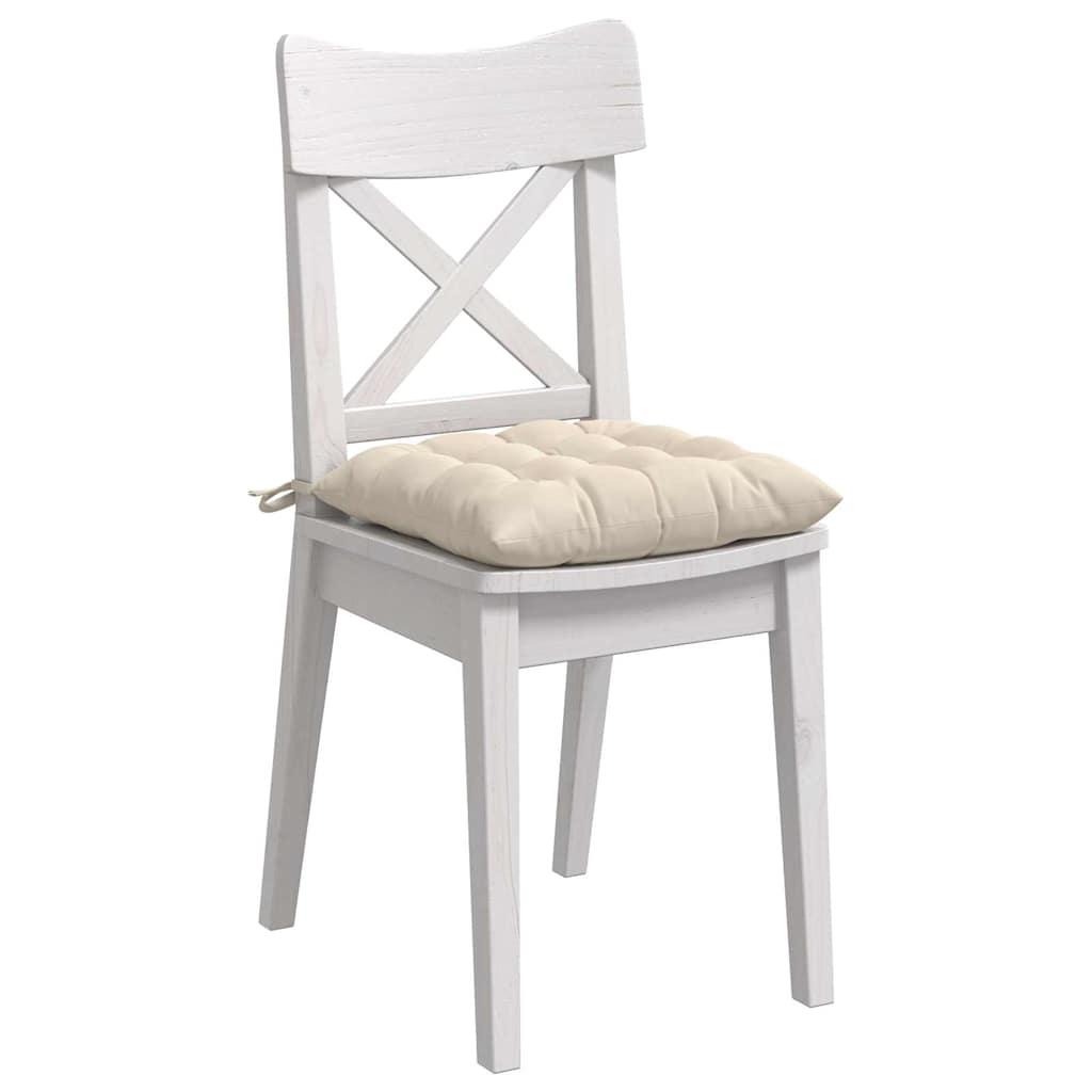 vidaXL Μαξιλάρια καθισμάτων 4 pcs Μπεζ 40 x 40 x 6 cm Μικροΐνες