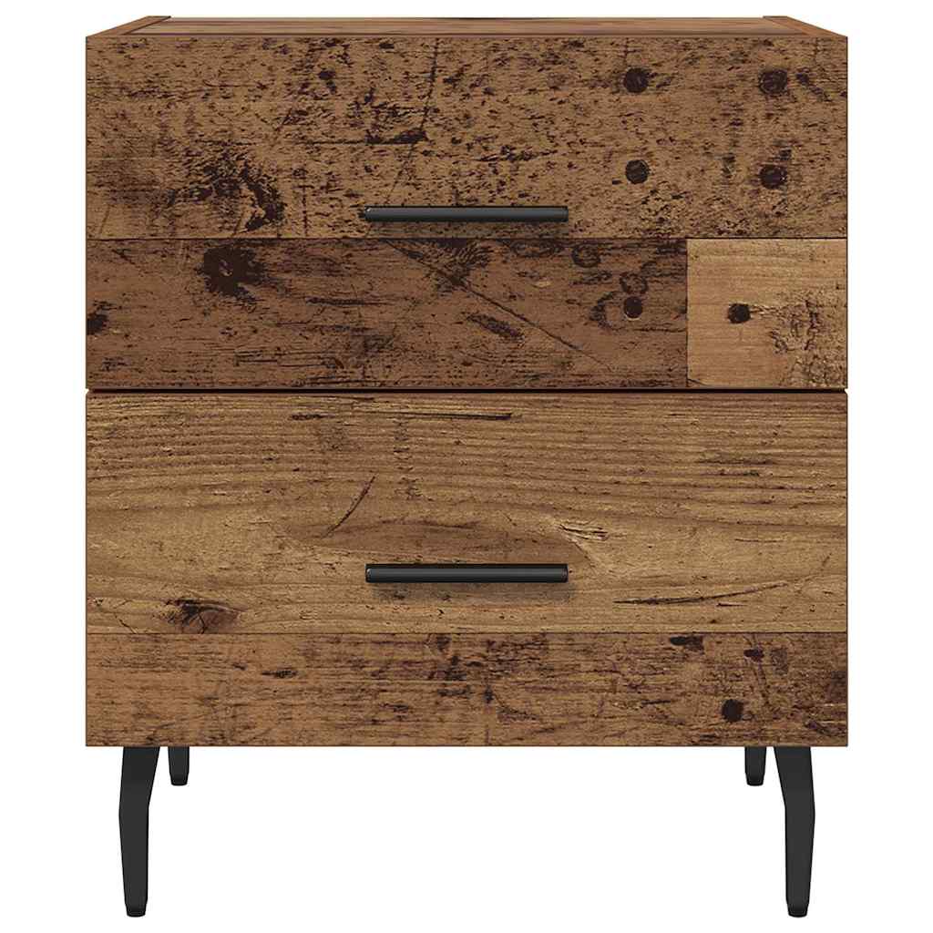 vidaXL Κομοδίνο 2 pcs Παλιό ξύλο 40 x 35 x 47,5 εκ Επεξεργασμένο ξύλο