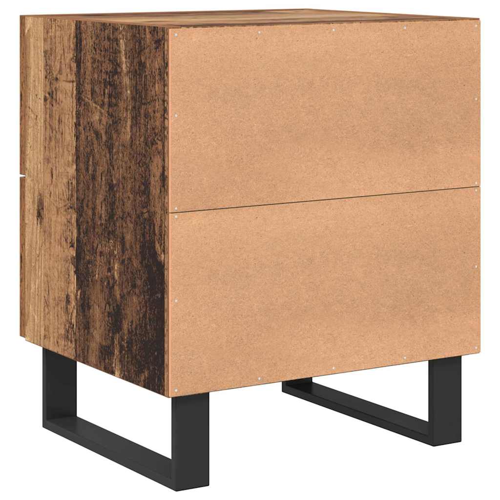 vidaXL Κομοδίνο 2 pcs Παλιό ξύλο και μαύρο 40 x 35 x 47,5 εκ