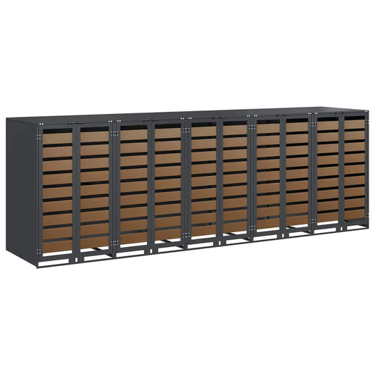 vidaXL Αποθήκη τροχήλατου κάδου για 3 κάδους 340 x 77.5 x 115.5 εκ
