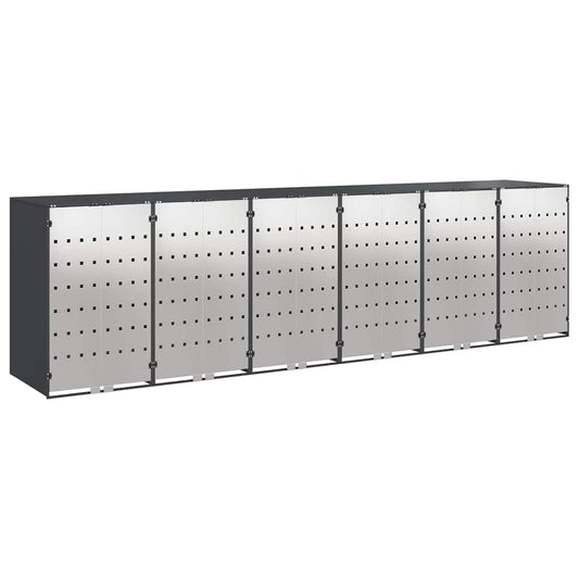 vidaXL Αποθήκη τροχήλατου κάδου για 3 κάδους 340 x 77.5 x 115.5 εκ