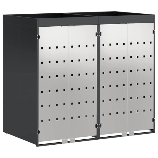vidaXL Αποθήκη τροχήλατου κάδου για 3 κάδους 340 x 77.5 x 115.5 εκ