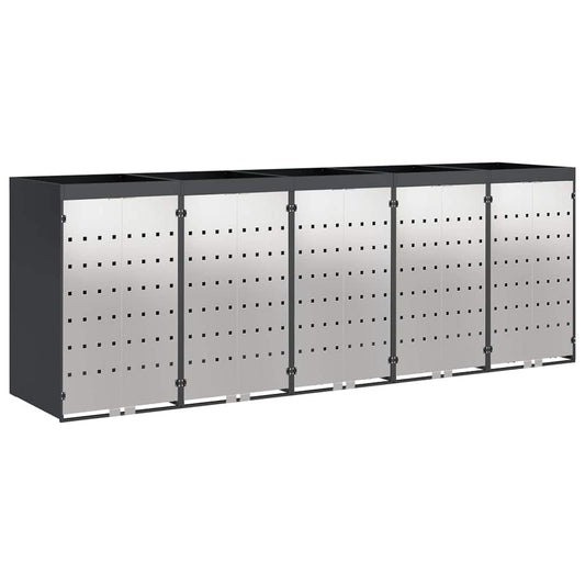 vidaXL Αποθήκη τροχήλατου κάδου για 3 κάδους 340 x 77.5 x 115.5 εκ