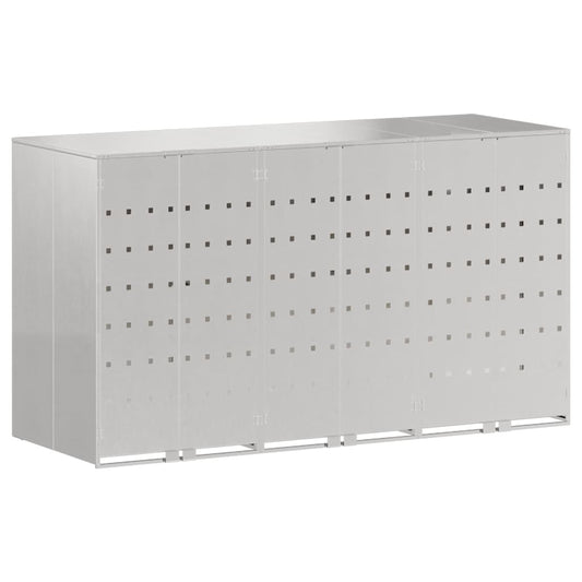 vidaXL Αποθήκη τροχήλατου κάδου για 3 κάδους 340 x 77.5 x 115.5 εκ
