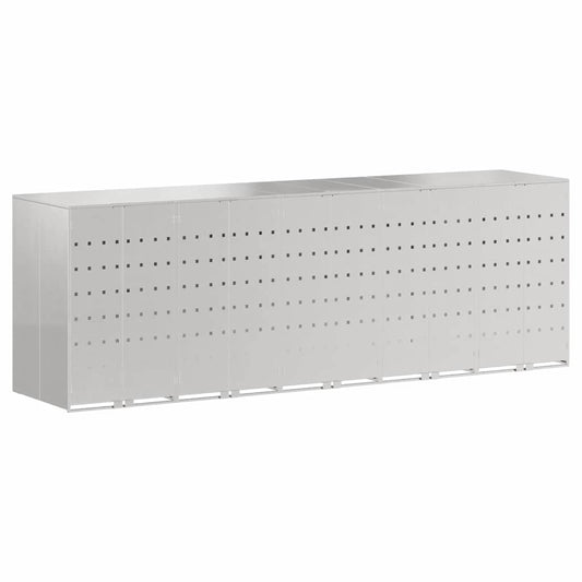 vidaXL Αποθήκη τροχήλατου κάδου για 3 κάδους 340 x 77.5 x 115.5 εκ