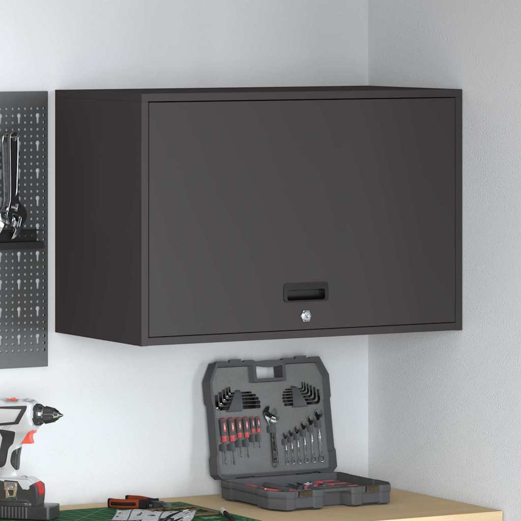 vidaXL Ντουλάπι τοίχου για γκαράζ Μαύρο 80 x 40 x 53 εκ