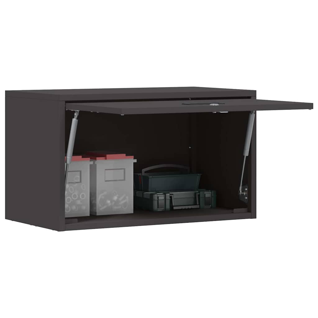 vidaXL Ντουλάπι τοίχου για γκαράζ Μαύρο 60 x 33 x 35 εκ
