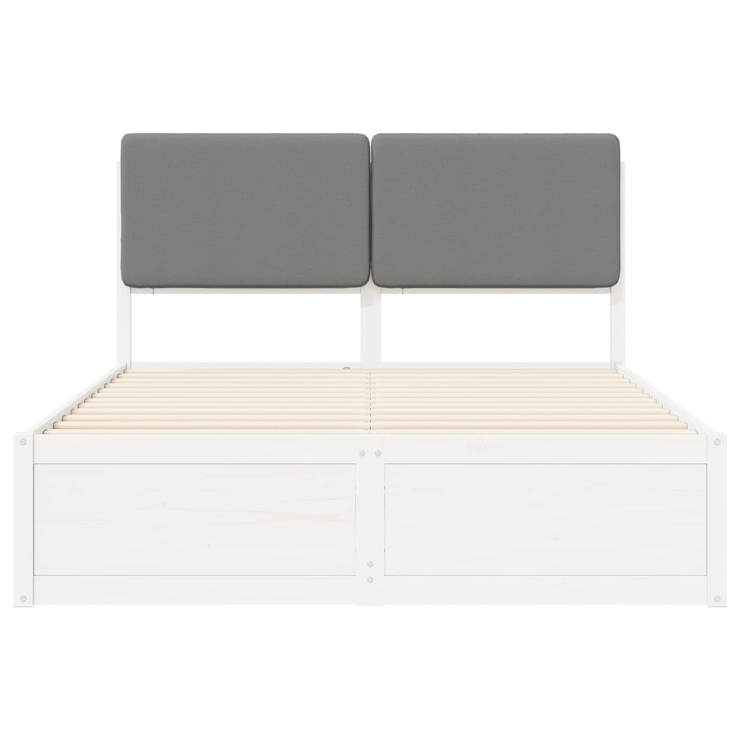 vidaXL Σκελετός Κρεβατιού με Επενδεδυμένο Κεφαλάρι Σκούρο Γκρι