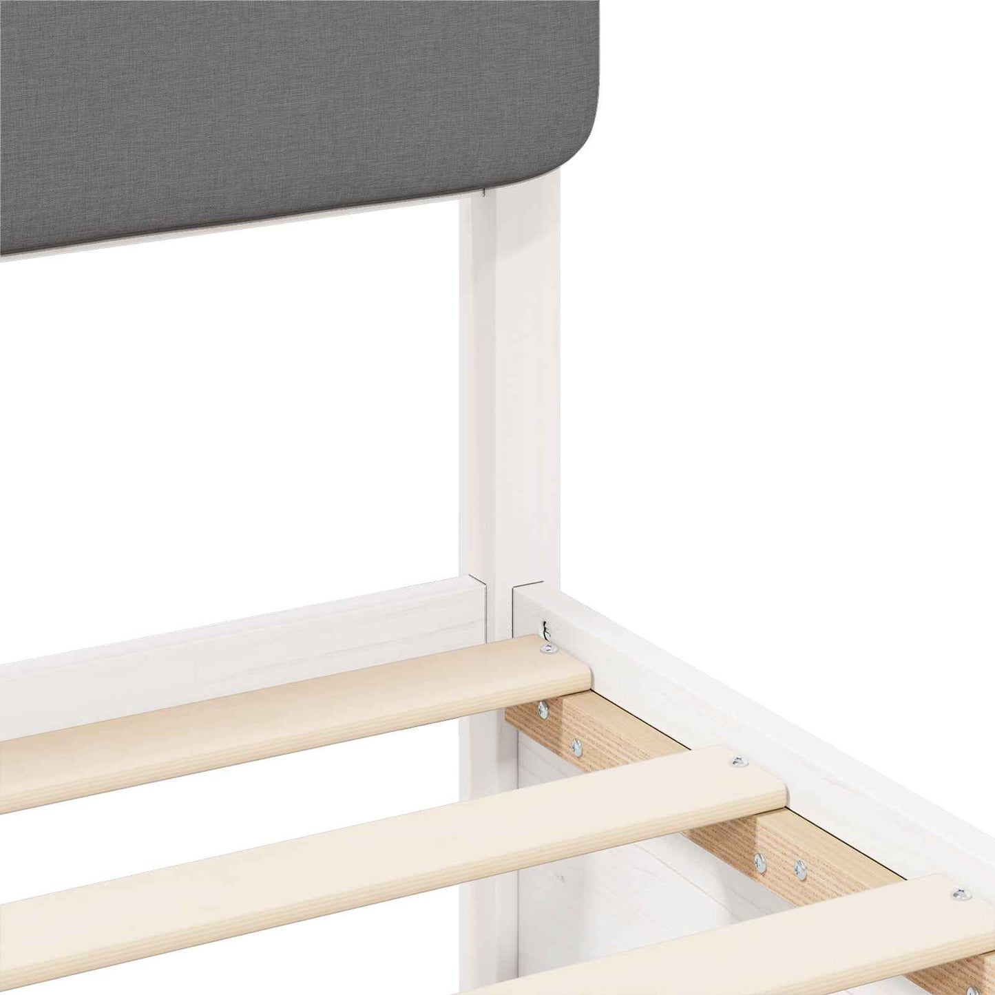 vidaXL Σκελετός Κρεβατιού με Επενδεδυμένο Κεφαλάρι Ανοιχτό γκρι