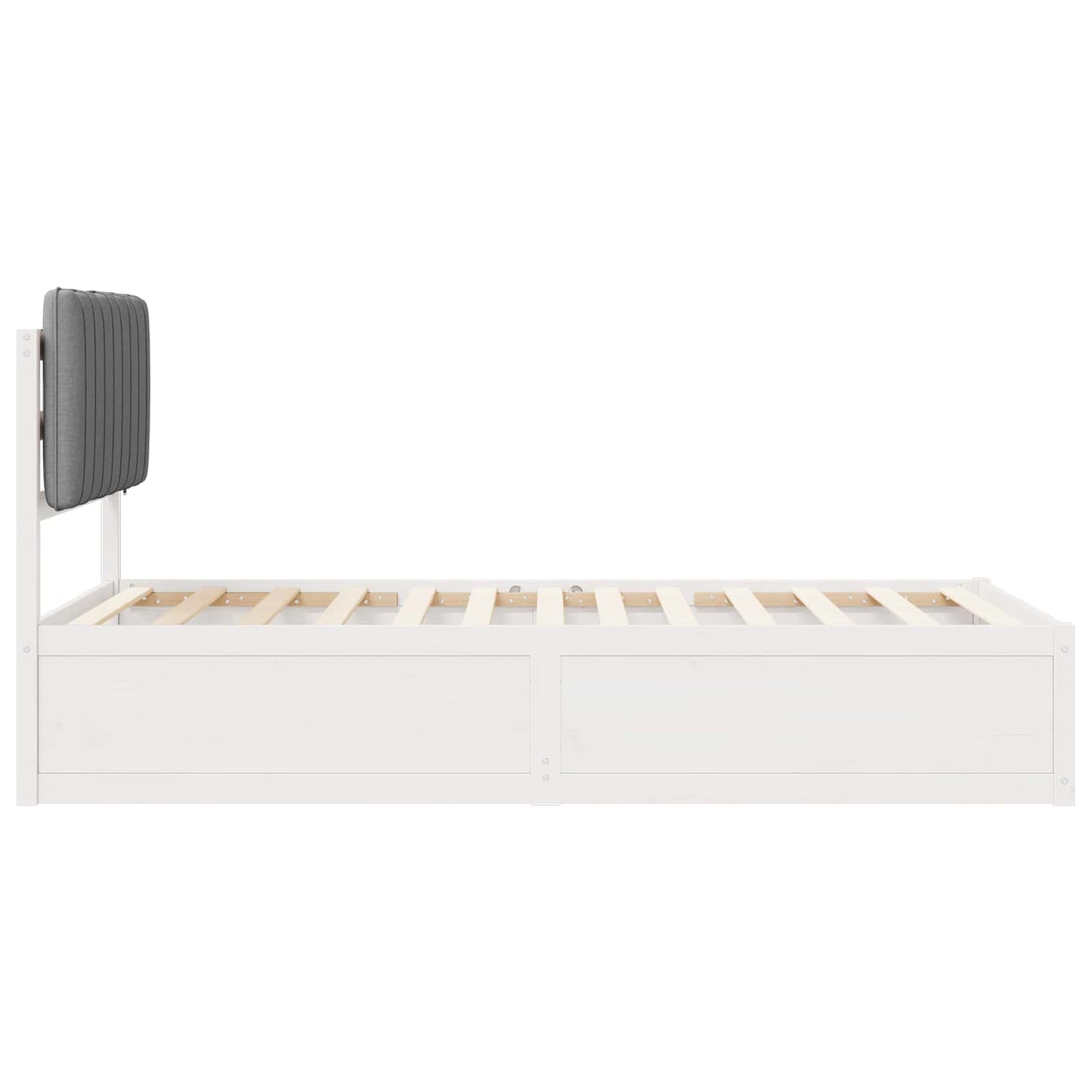 vidaXL Σκελετός Κρεβατιού με Επενδεδυμένο Κεφαλάρι Ανοιχτό γκρι