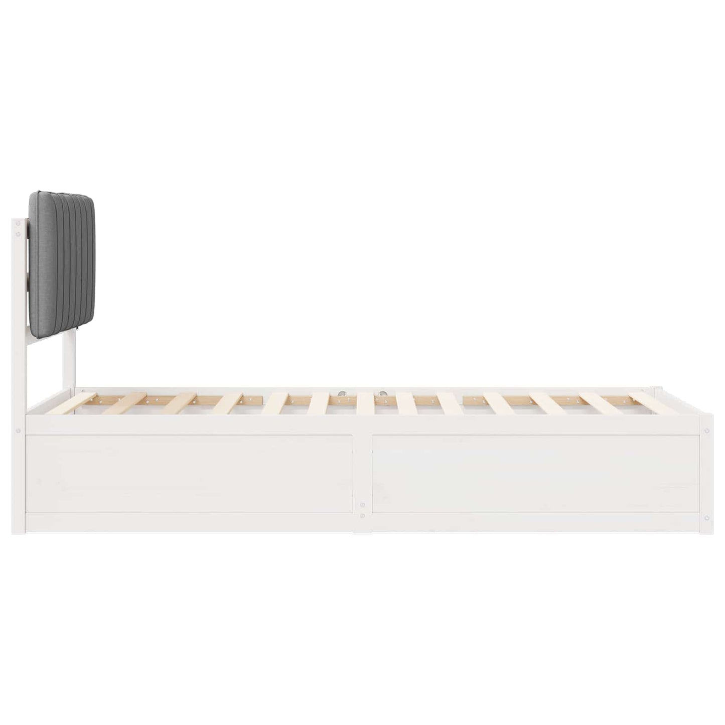 vidaXL Σκελετός Κρεβατιού με Επενδεδυμένο Κεφαλάρι Ανοιχτό γκρι