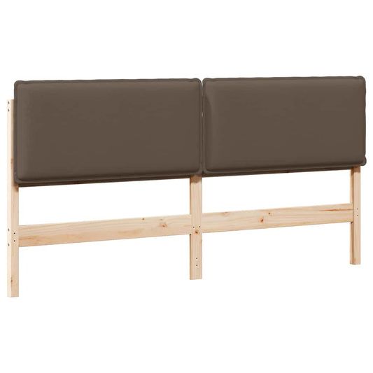 vidaXL Ταπετσαρισμένο κεφαλάρι Φυσικό και Ανοιχτό Γκρι 180 cm