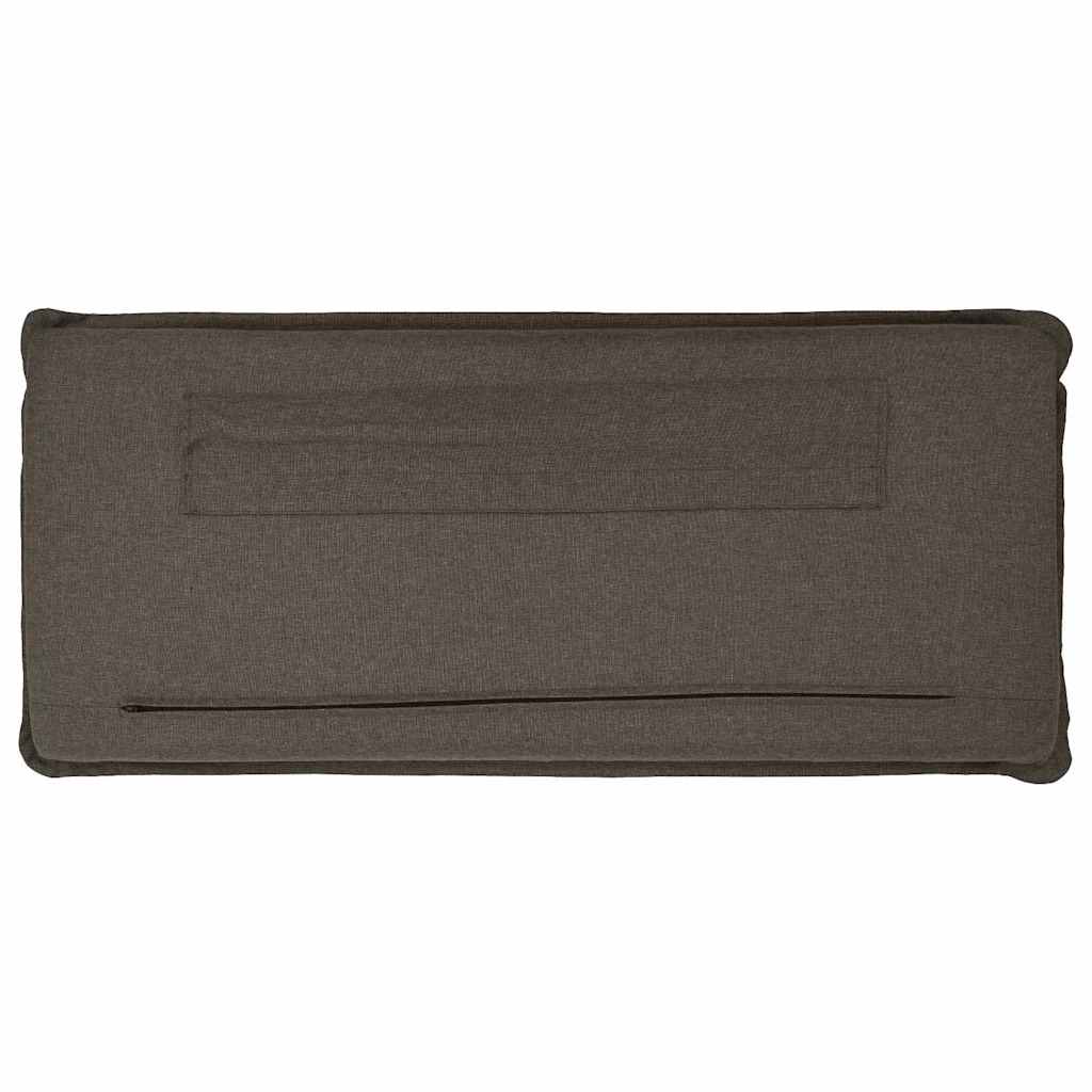 vidaXL Ταπετσαρισμένο κεφαλάρι Φυσικό και Ανοιχτό Γκρι 140 cm