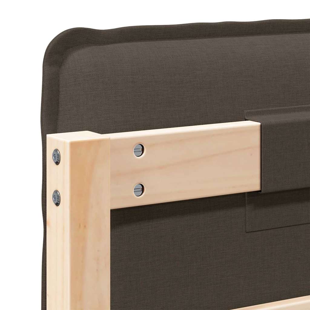 vidaXL Ταπετσαρισμένο κεφαλάρι Φυσικό και Ανοιχτό Γκρι 135 cm