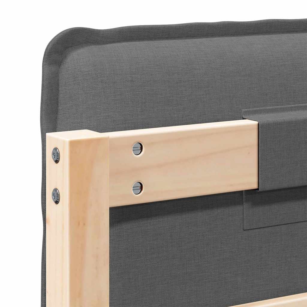 vidaXL Ταπετσαρισμένο κεφαλάρι Φυσικό και Ανοιχτό Γκρι 120 cm