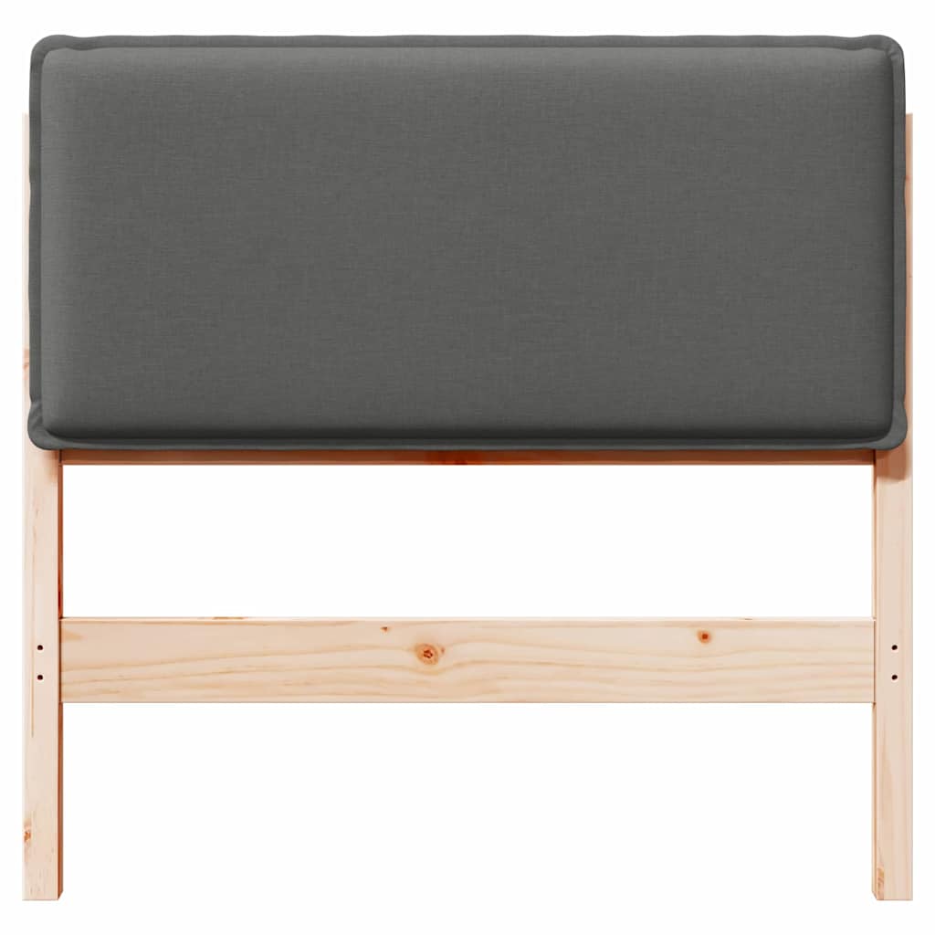 vidaXL Ταπετσαρισμένο κεφαλάρι Φυσικό και Ανοιχτό Γκρι 100 cm