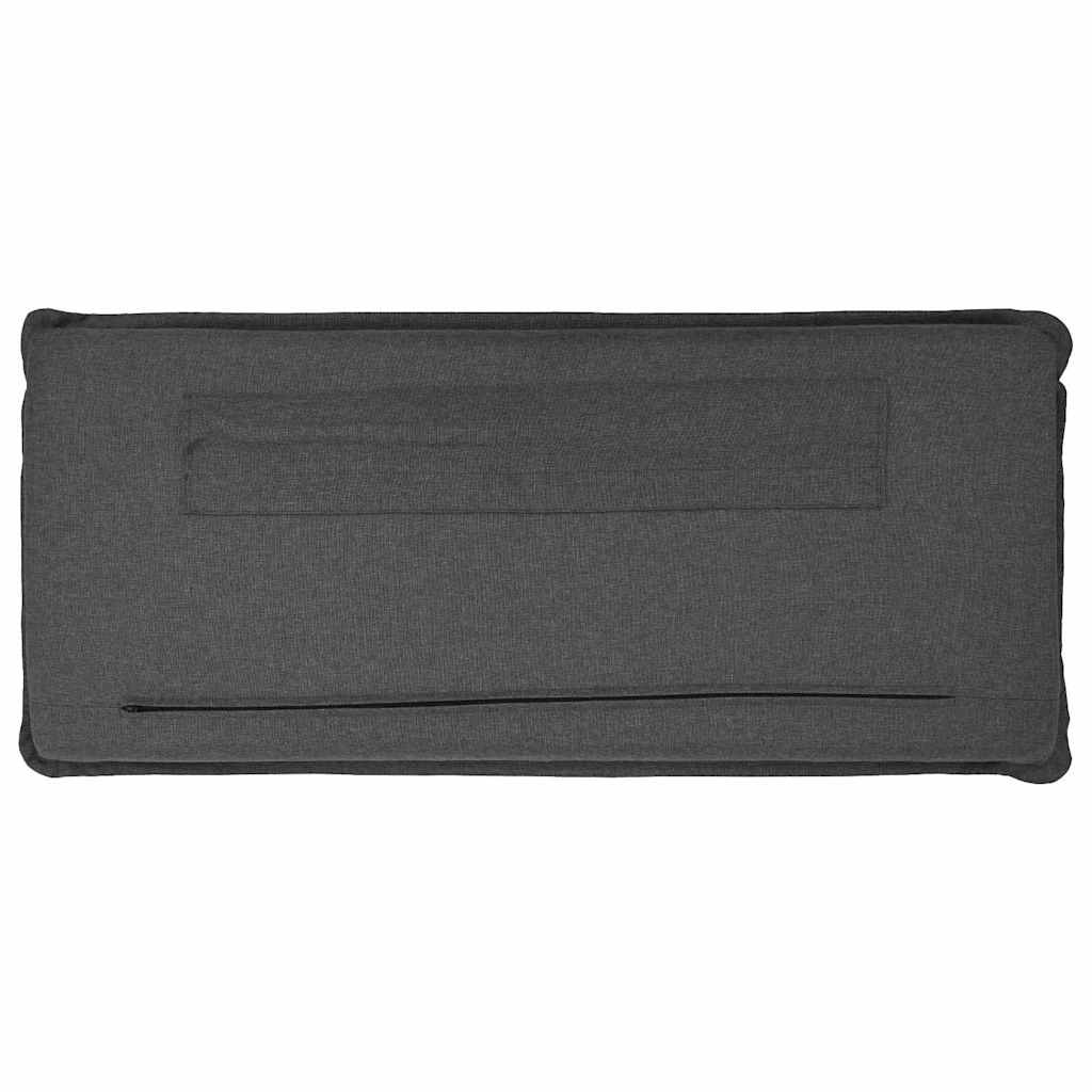 vidaXL Ταπετσαρισμένο κεφαλάρι Φυσικό και Σκούρο Γκρίζο 100 cm