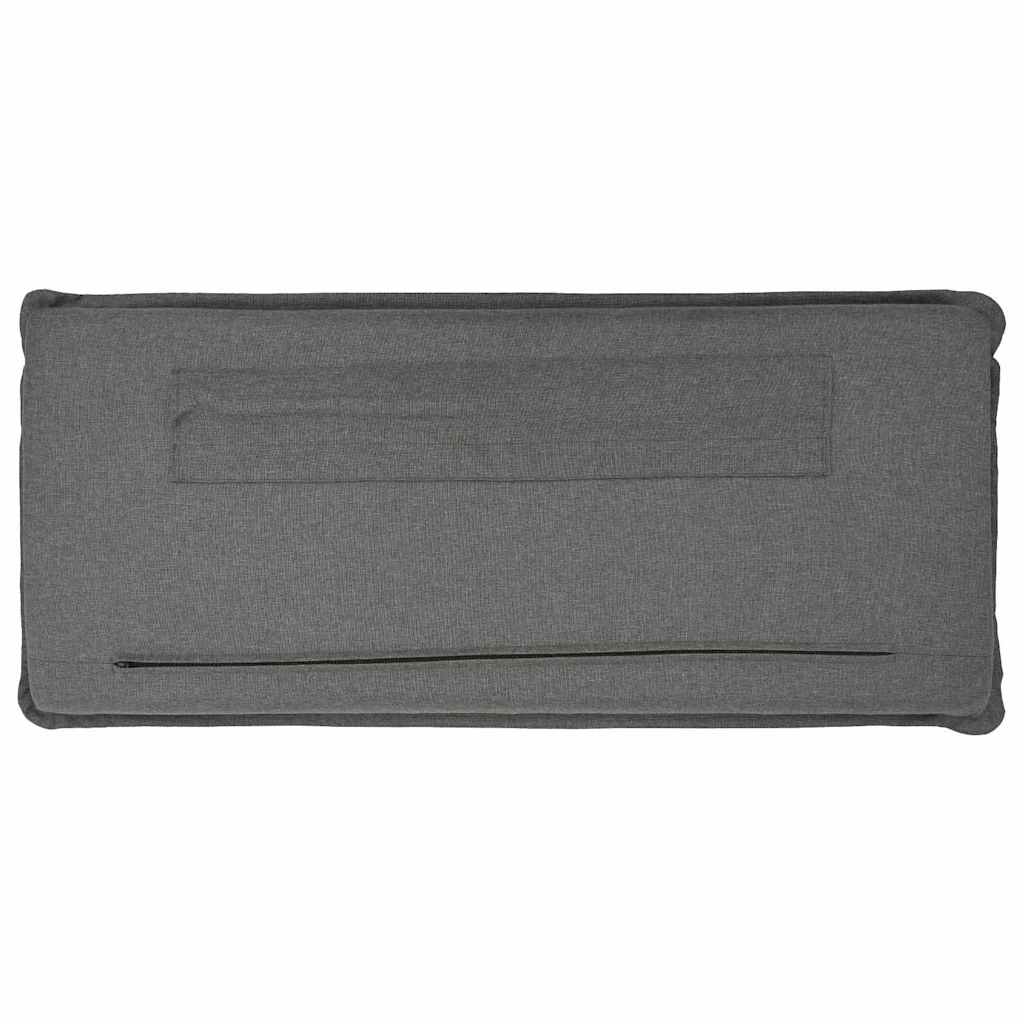 vidaXL Ταπετσαρισμένο κεφαλάρι Λευκό και Ανοιχτό Γκρι 75 cm