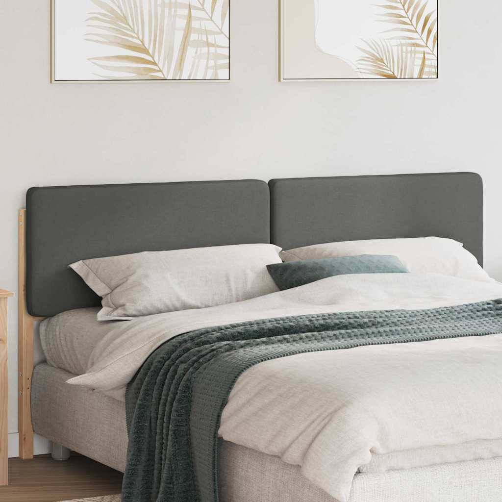 vidaXL Ταπετσαρισμένο κεφαλάρι Καφέ και Ανοιχτό Γκρι 200 cm