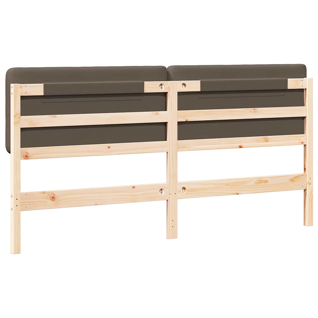 vidaXL Ταπετσαρισμένο κεφαλάρι με κεφαλάρι Καφέ και Ταπεί 200 cm