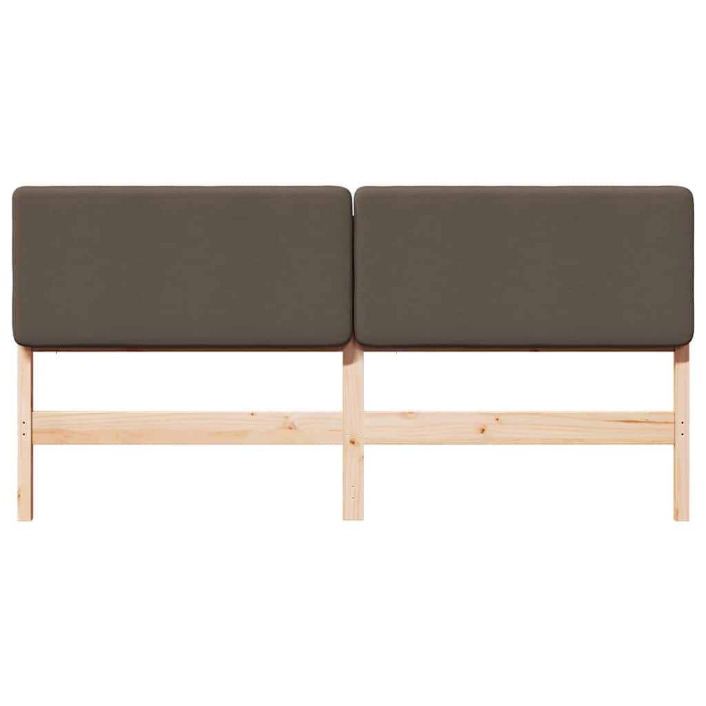 vidaXL Ταπετσαρισμένο κεφαλάρι με κεφαλάρι Καφέ και Ταπεί 200 cm