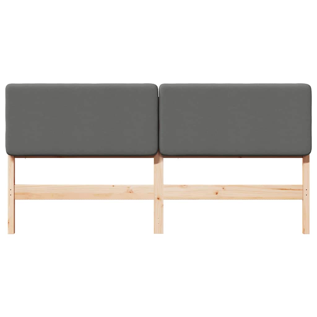 vidaXL Ταπετσαρισμένο κεφαλάρι Καφέ και Ανοιχτό Γκρι 180 cm