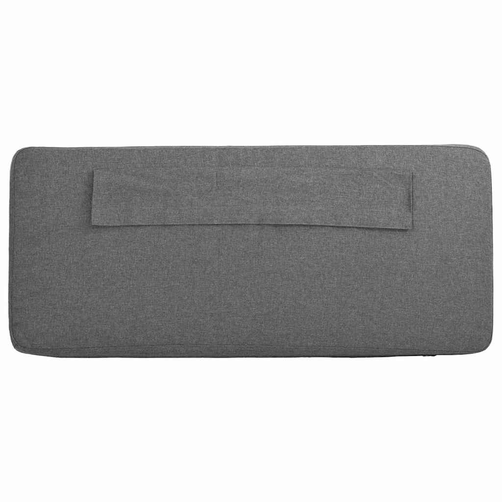 vidaXL Ταπετσαρισμένο κεφαλάρι Καφέ και Ανοιχτό Γκρι 140 cm