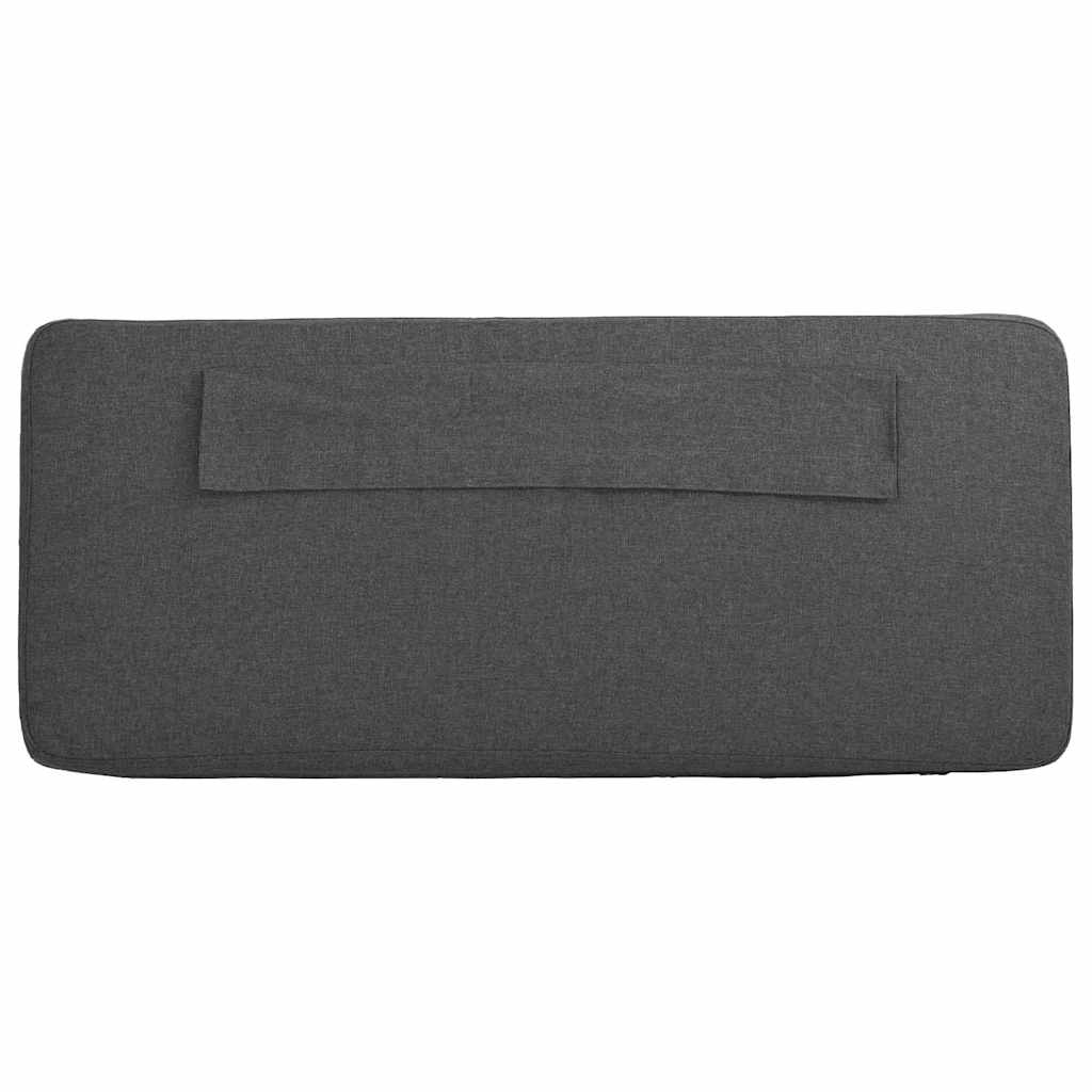 vidaXL Ταπετσαρισμένο κεφαλάρι με κεφαλάρι Καφέ και Σκούρο Γκρι 135 cm