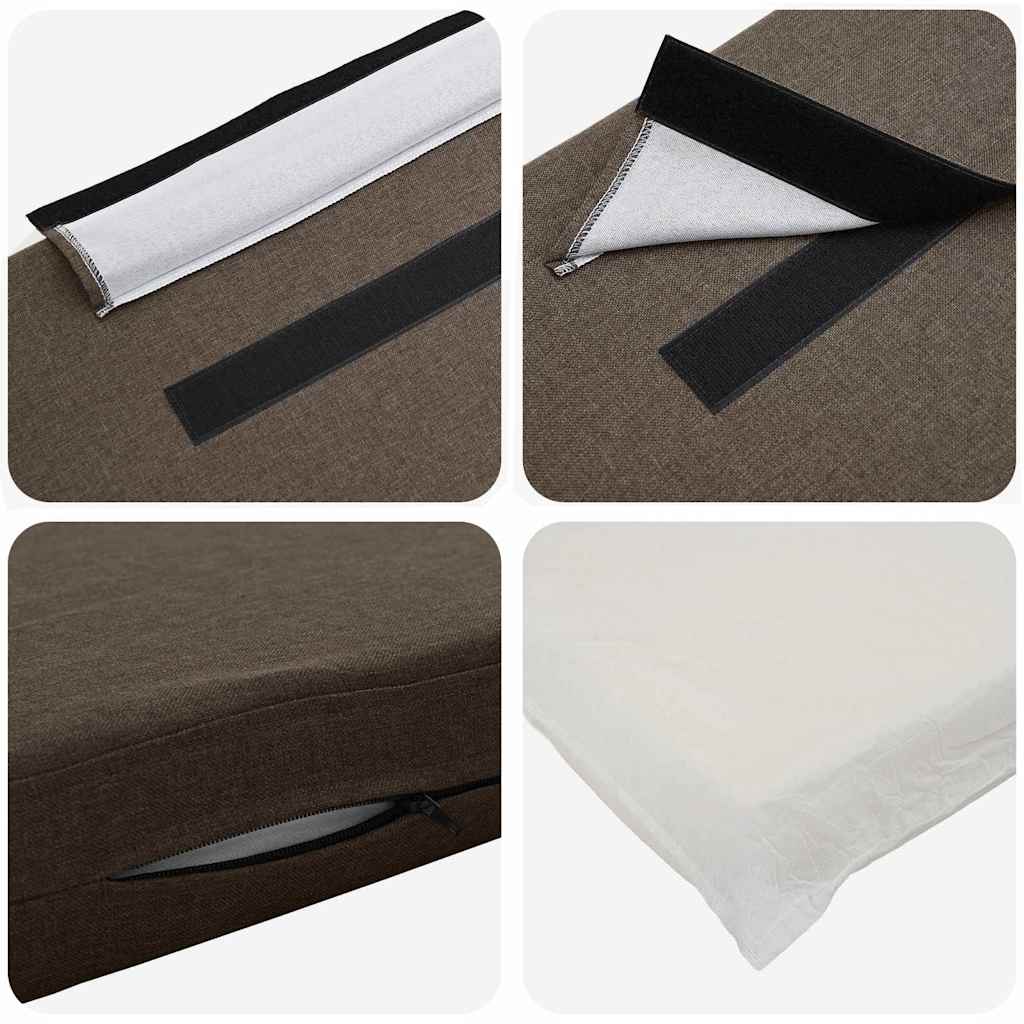 vidaXL Ταπετσαρισμένο κεφαλάρι με κεφαλάρι Καφέ και Ταπεί 135 cm