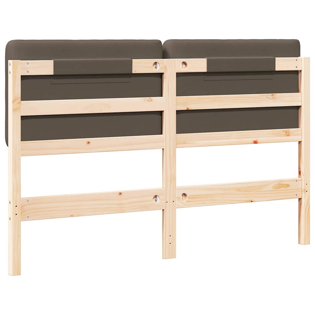 vidaXL Ταπετσαρισμένο κεφαλάρι με κεφαλάρι Καφέ και Ταπεί 135 cm