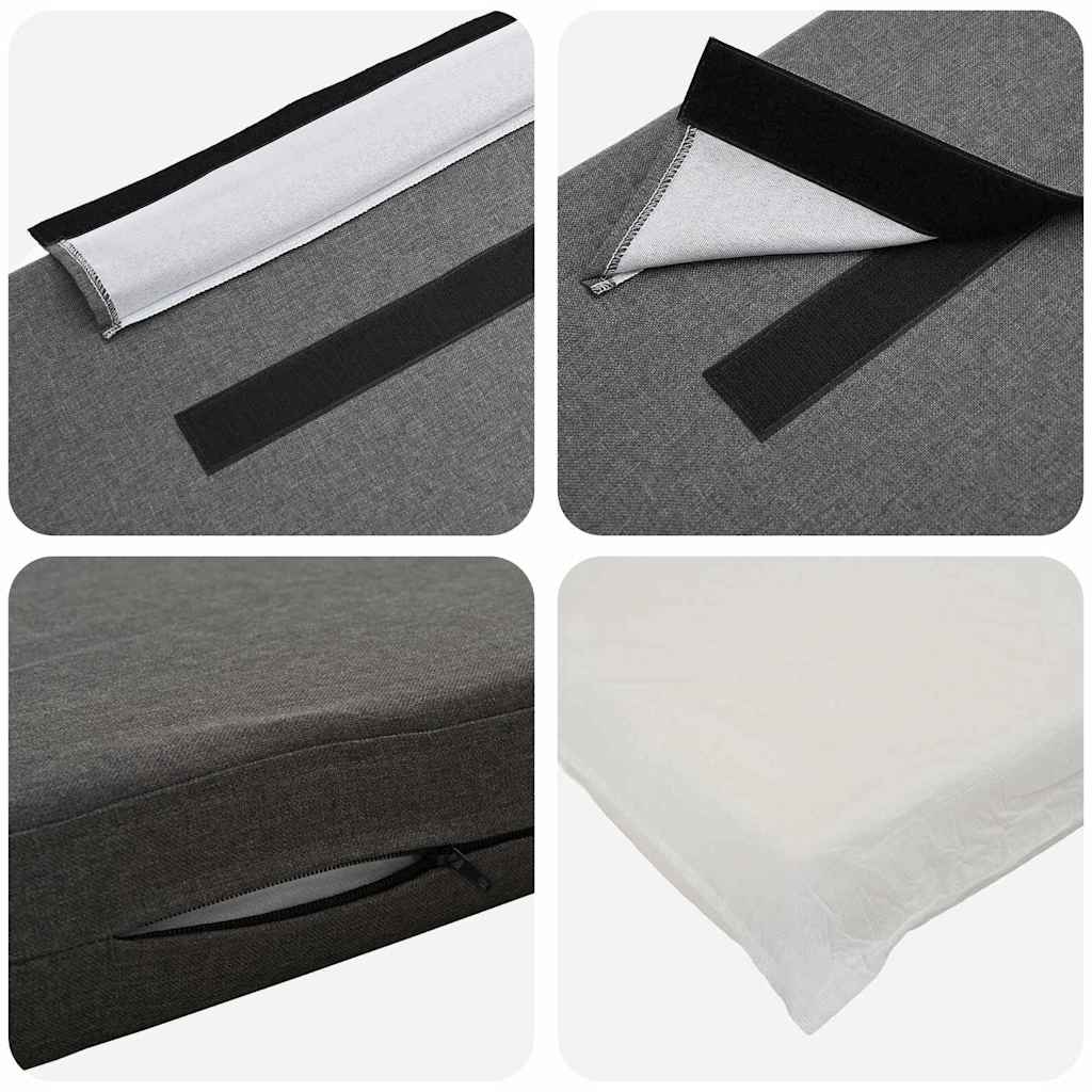 vidaXL Ταπετσαρισμένο κεφαλάρι Καφέ και Ανοιχτό Γκρι 100 cm