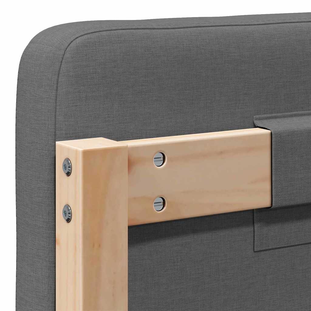 vidaXL Ταπετσαρισμένο κεφαλάρι Καφέ και Ανοιχτό Γκρι 100 cm