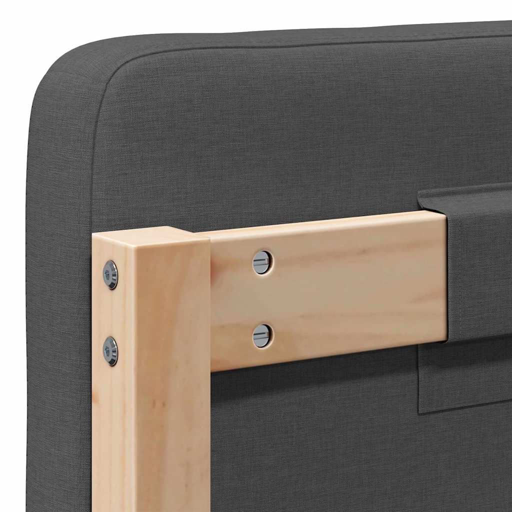 vidaXL Ταπετσαρισμένο κεφαλάρι με κεφαλάρι Καφέ και Σκούρο Γκρι 100 cm