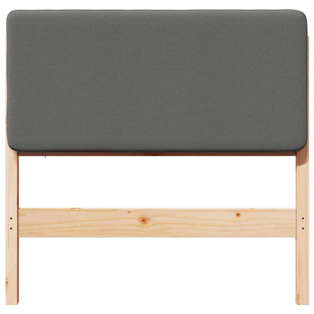 vidaXL Ταπετσαρισμένο κεφαλάρι με κεφαλάρι Καφέ και Ανοιχτό Γκρι 90 cm