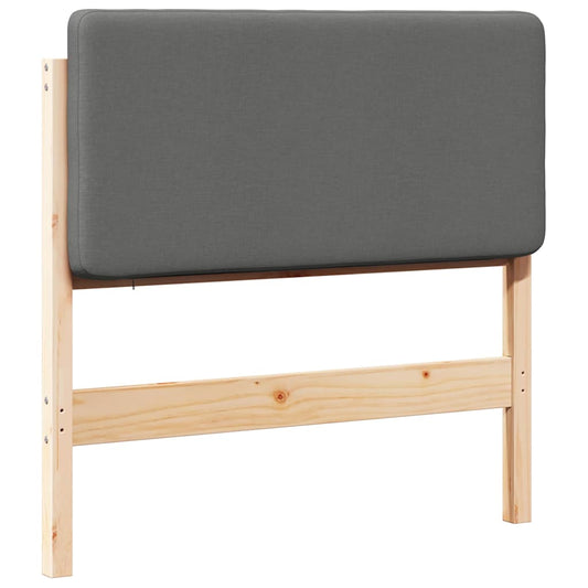 vidaXL Ταπετσαρισμένο κεφαλάρι με κεφαλάρι Καφέ και Ανοιχτό Γκρι 80 cm