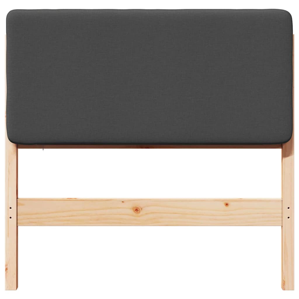 vidaXL Ταπετσαρισμένο κεφαλάρι με κεφαλάρι Καφέ και Σκούρο Γκρι 80 cm