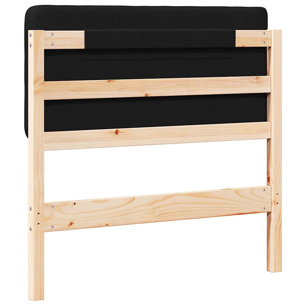 vidaXL Ταπετσαρισμένο κεφαλάρι με κεφαλάρι Καφέ και Μαύρο 80 cm