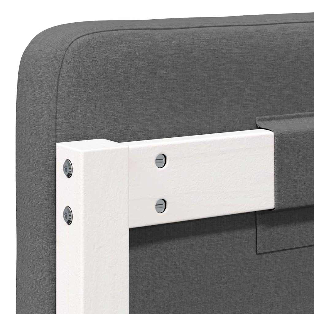 vidaXL Ταπετσαρισμένο κεφαλάρι Λευκό και Ανοιχτό Γκρι 80 cm