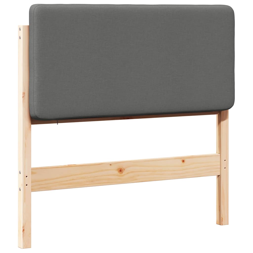 vidaXL Ταπετσαρισμένο κεφαλάρι με κεφαλάρι Καφέ και Ανοιχτό Γκρι 75 cm