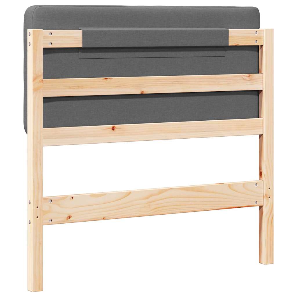 vidaXL Ταπετσαρισμένο κεφαλάρι με κεφαλάρι Καφέ και Ανοιχτό Γκρι 75 cm