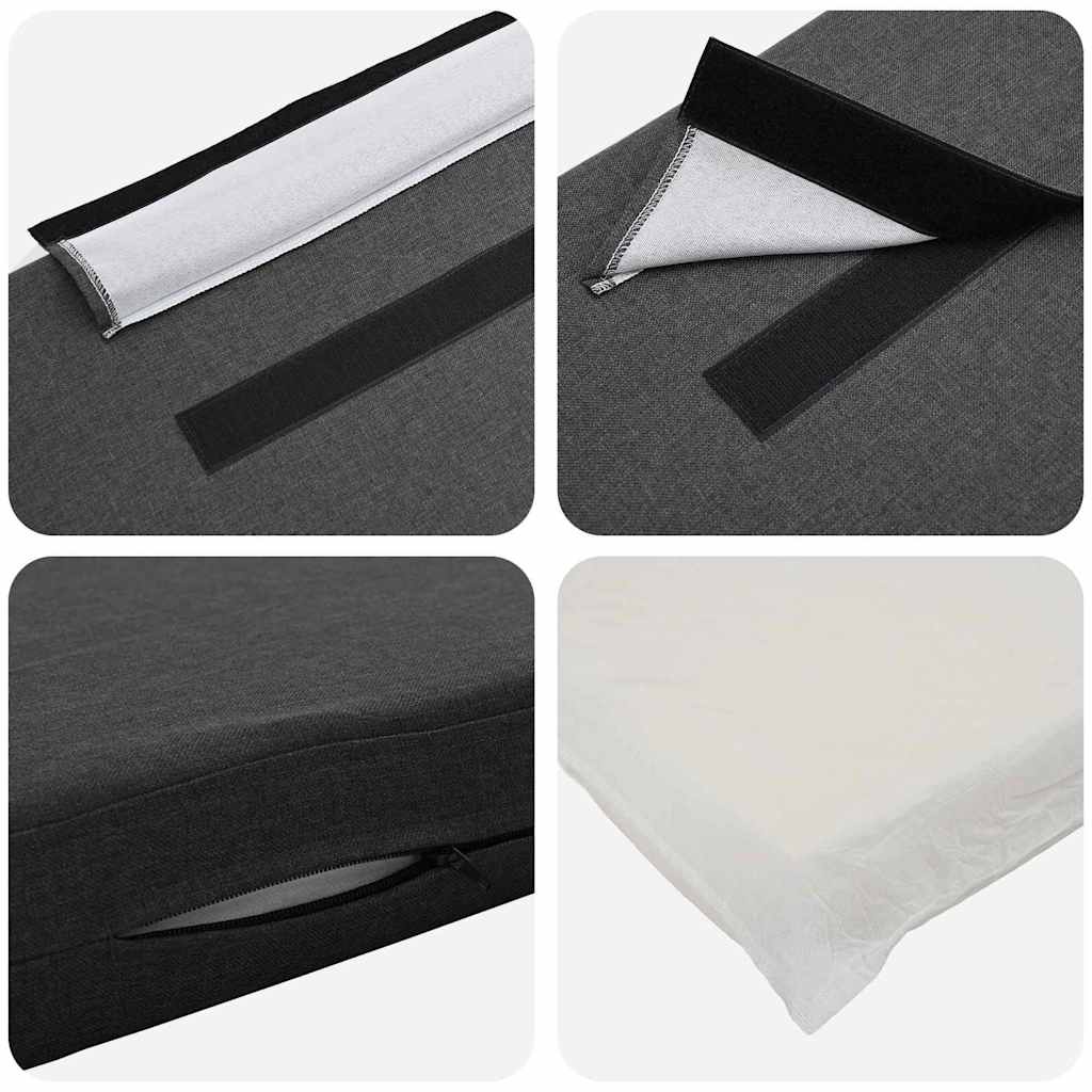 vidaXL Ταπετσαρισμένο κεφαλάρι με κεφαλάρι Καφέ και Σκούρο Γκρι 75 cm