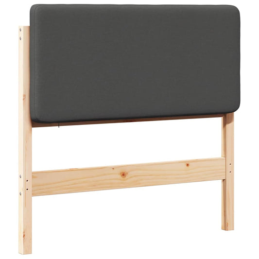 vidaXL Ταπετσαρισμένο κεφαλάρι με κεφαλάρι Καφέ και Σκούρο Γκρι 75 cm