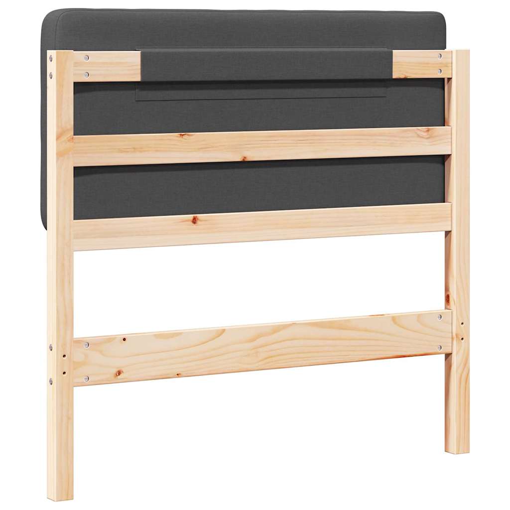 vidaXL Ταπετσαρισμένο κεφαλάρι με κεφαλάρι Καφέ και Σκούρο Γκρι 75 cm