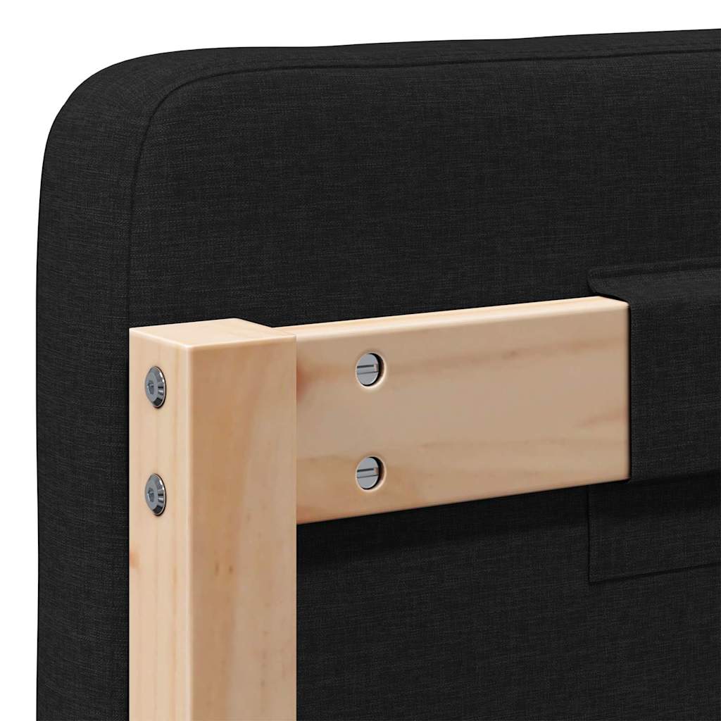 vidaXL Ταπετσαρισμένο κεφαλάρι με κεφαλάρι Καφέ και Μαύρο 75 cm